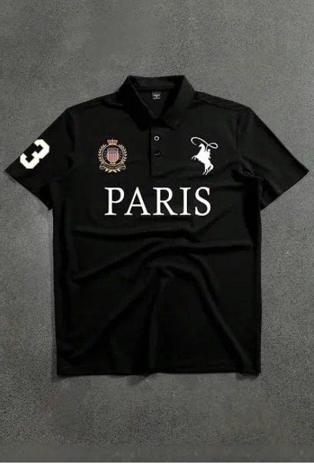 Camisa Polo Paris Negra