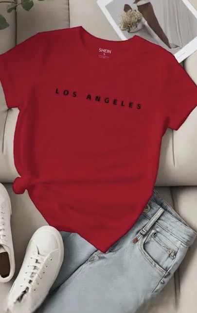 Playera Roja Los Angeles